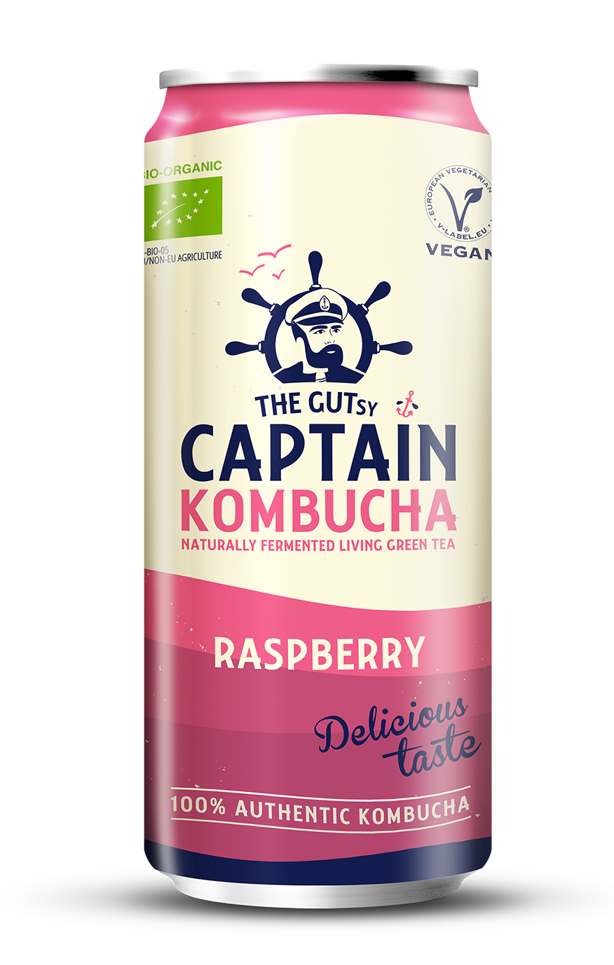 The Gutsy Captain Kombucha Raspberry BIO